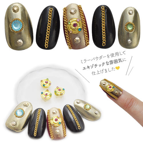 コンパクトミラー2個 ジュエリー 魔法 クリスタル ネイルアート ネイル
