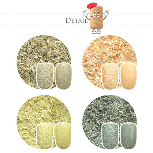 コルクパウダー 6種類セット パステル ジェルネイル ウッド 天然石