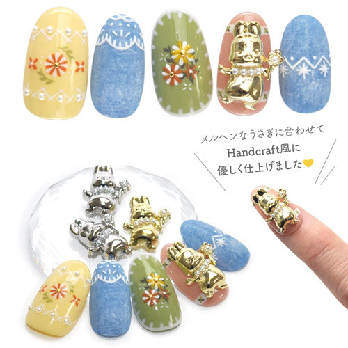 ネイルパーツ メタルパーツ うさぎ 不思議の国のアリス メルヘン
