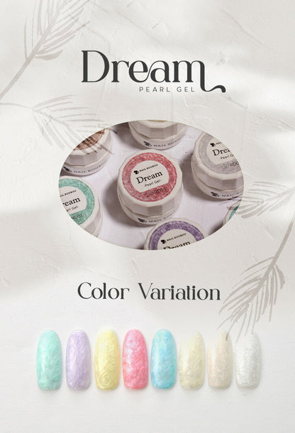 カラージェル 模様が付けられるパール 可愛らしいパステルカラー 「Dream Pearl」  ジェルネイル ネイルジェル アートジェル ジェルネイル用品 爪 カラー ネイル工房 にわちゃん