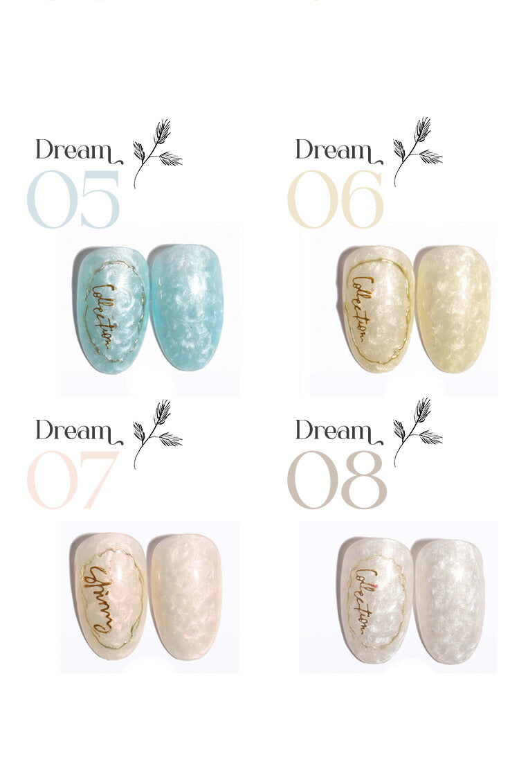 カラージェル 模様が付けられるパール 可愛らしいパステルカラー 「Dream Pearl」  ジェルネイル ネイルジェル アートジェル ジェルネイル用品 爪 カラー ネイル工房 にわちゃん