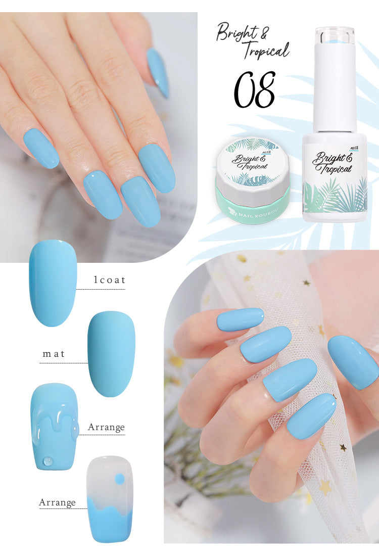 Bright＆Tropical 普段使いできるかわいい ネオンカラー カラージェル ジェルネイル パステル ネオン ネイルジェル アートジェル ジェルネイル用品 爪 カラージェルネイル ネイル工房 にわちゃん