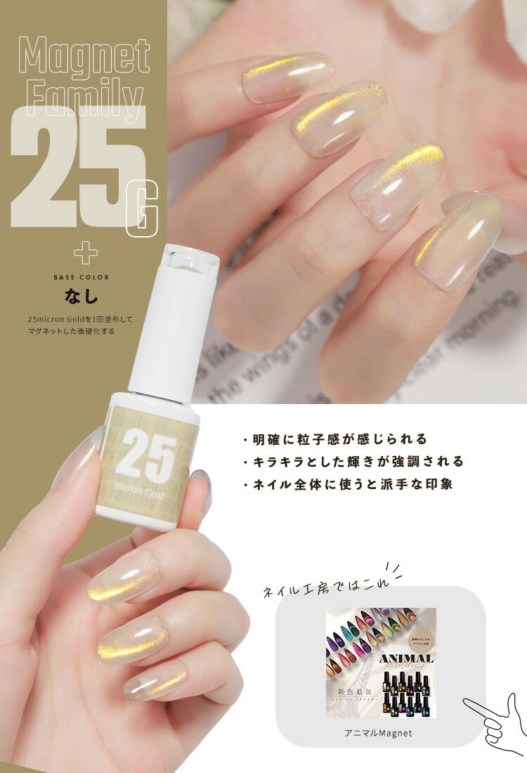 マグネットネイル 「MagnetFamily」 粗さで選ぶ クリアカラーを重ねて奥行きマグネットアート 黒くなりにくい カラージェル ジェルネイル クリアカラー  ネイルジェル アートジェル カラージェルネイル ネイル工房 にわちゃん