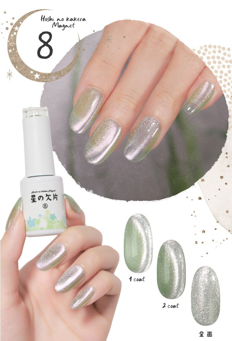 マグネットネイル 「星の欠片マグネット」 エフェクトパウダー 入りでキラキラ無限大  カラージェル ジェルネイル クリアカラー  ネイルジェル アートジェル ジェルネイル用品 爪 カラージェルネイル ネイル工房 にわちゃん