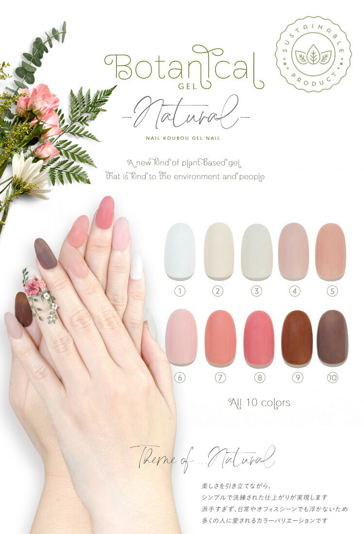 ボタニカルジェル カラージェル ジェルネイル 環境と人に優しい新感覚の植物由来ジェル ｜ ネイル シアーカラー  爪 カラージェルネイル ネイル工房 にわちゃん