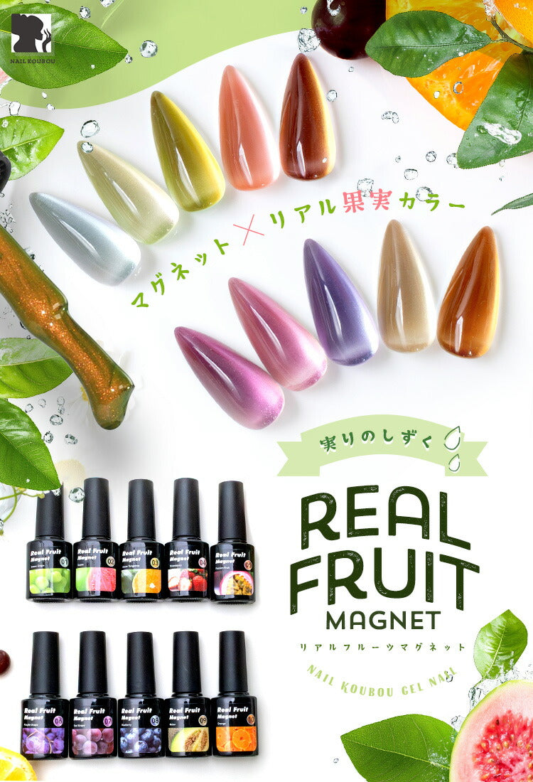 【全品半額coupon事前配布中】リアルフルーツマグネットマグネットネイル「RealFruitMagnet」カラージェルジェルネイルクリアカラーネイルジェルアートジェルジェルネイル用品爪カラージェルネイルネイル工房にわちゃん