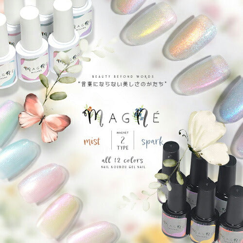 【全品半額coupon事前配布中】七色に揺らめく、不思議な青マグネットネイル「LabradoriteMagnet」ラブラドライトカラージェルジェルネイルクリアカラーネイルジェルアートジェルジェルネイル用品爪カラージェルネイルネイル工房にわちゃん