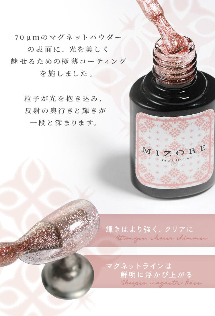 粗い70μm 「 みぞれ 」 マグネット ギラギラな輝きを落ち着いたカラー