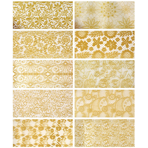 ミラーホイル ゴールドレースホイルセット 幅広タイプ | ジェルネイル ネイル パーツ ネイル用品 ネイルパーツ ジェル ホイル 金箔 ネイルアート アート用 ネイルナゲット ネイルホイル フォイル  ネイルグッズ ミラーネイル アートミラー ネイル工房