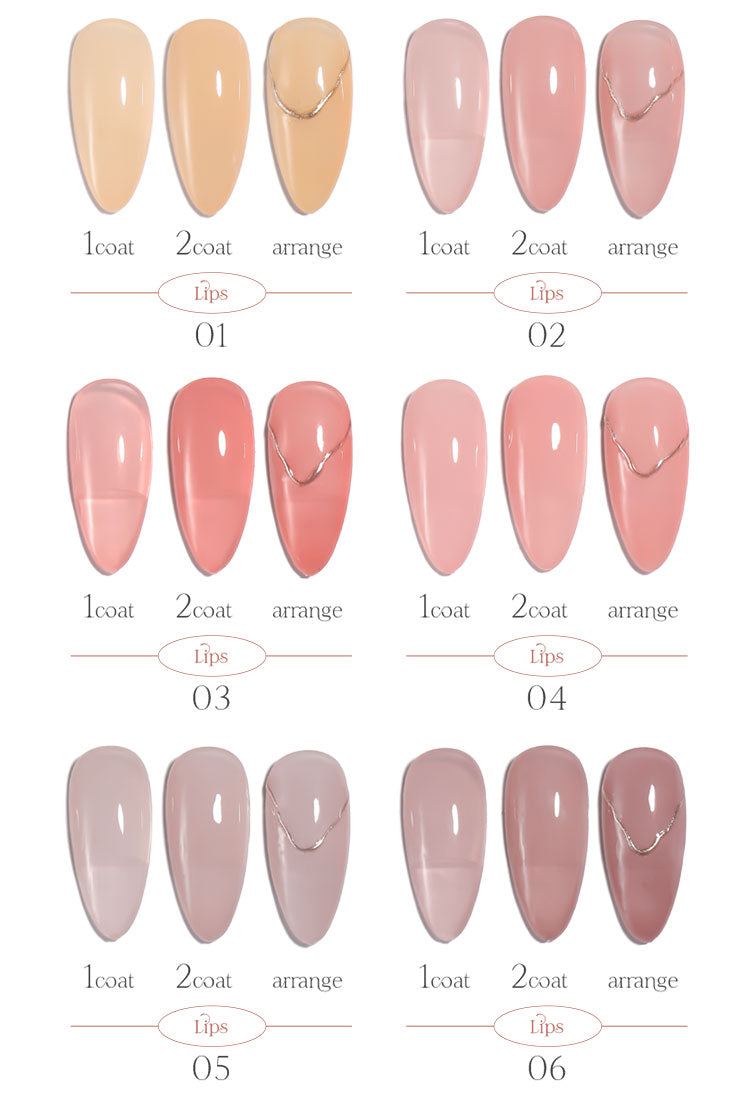 全6色セット】シアーカラージェル 『Lips』 くすみ くすみシアー 血色