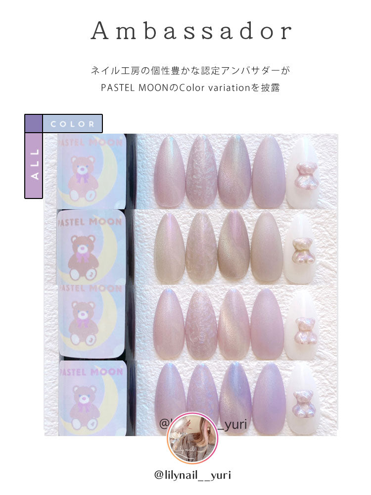 マグネットネイル 「Pastel Moon」偏光マグネット カラーマグネット マグネット キャッツアイジェル 磁石 偏光パール カラージェル ジェルネイル  カラー ポリッシュ ネイルジェル アートジェル ネイル工房 にわちゃん