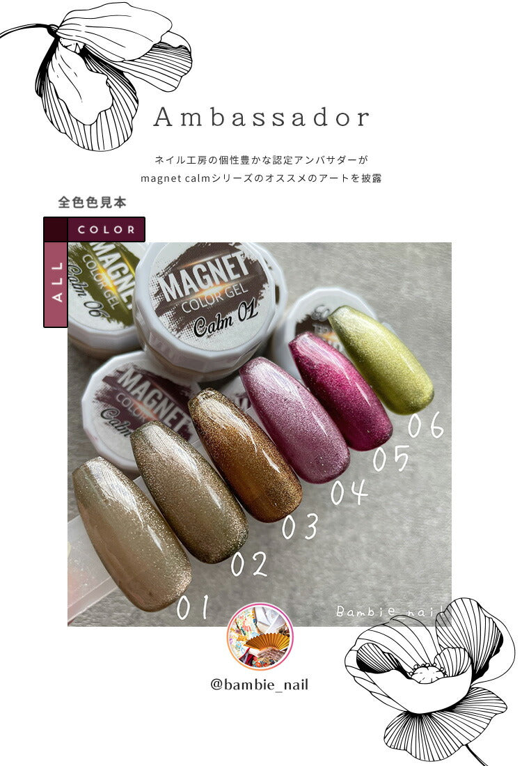 全6色セット】大人の マグネットネイル マグネット ダークカラー