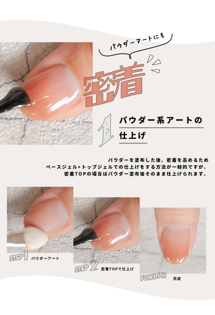大容量15mL】密着TOP ノーワイプトップジェルノンワイプトップジェル
