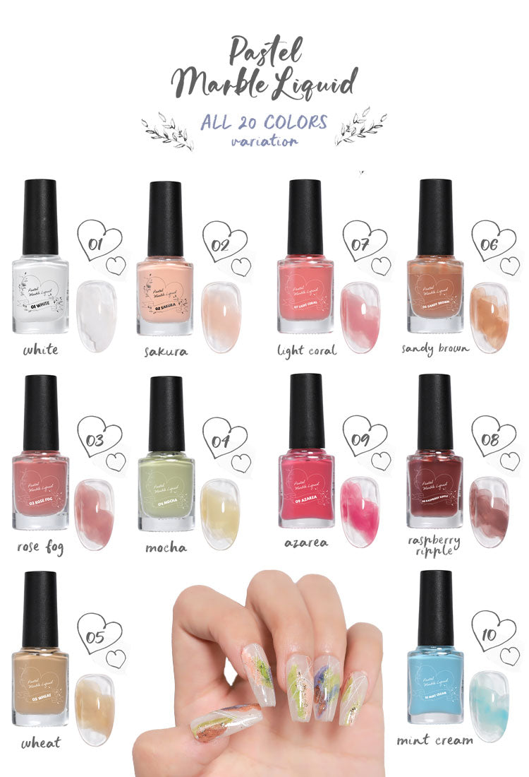 韓国で大流行中 マットなリキッド マーブルリキッド 乳白色 色を重ねる