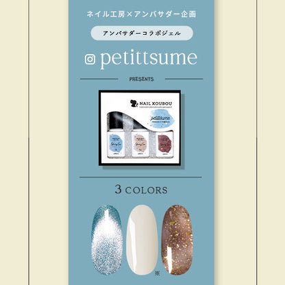 【petittsume×ネイル工房】 アンバサダーコラボ企画  5本セット ジェルネイル カラージェル | カラー ポリッシュ ネイルジェル アートジェル ジェルネイル用品 爪 カラージェルネイル ジェルネイルアート にわちゃん コラボジェル