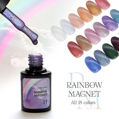 レインボーマグネット マグネットネイル 「RainbowMagnet」 ユニコーンのようなオーロラのマグネット カラージェル ジェルネイル クリアカラー   カラー ポリッシュ ネイルジェル ジェルネイル用品 爪 カラージェルネイル ジェルネイルアート ネイル工房 にわちゃん