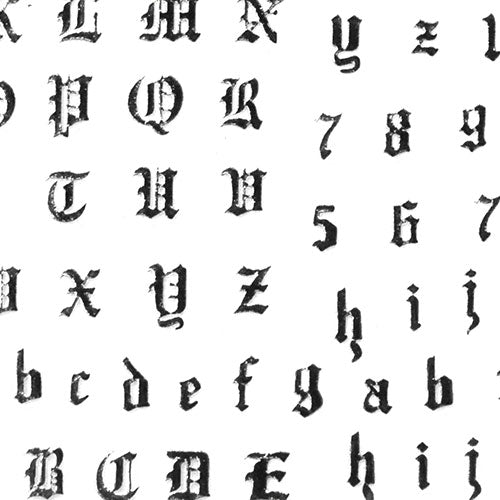 ネイルシール イニシャル 文字 英語 数字 ゴールド シルバー ネイル