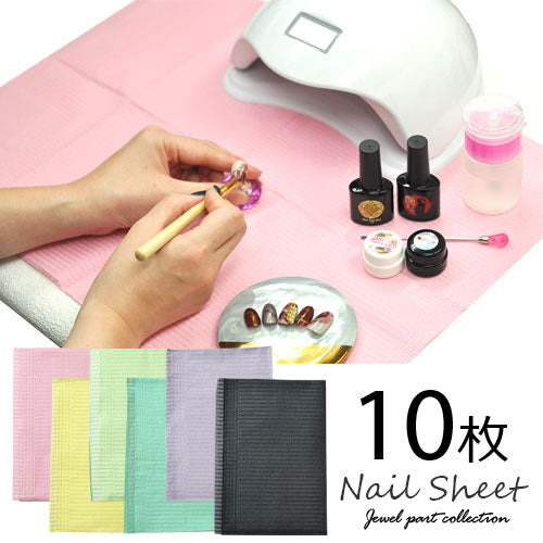 ネイルシート 選べる6色 防水ペーパー ジェルネイル ネイル検定 ネイル練習 紙 ネイルマット防水ネイルペーパー 10枚入り 【ネイル防水ペーパー、おむつ替えシート、介護用エプロン】 ネイル工房 | ネイル用品 ネイルグッズ 便利グッズ ネイル ジェル ネイルサロン