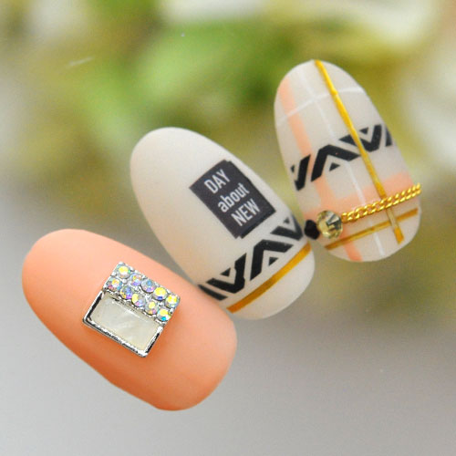 ネイルシール 日本製 フレーム ライン 文字 フォント 英字